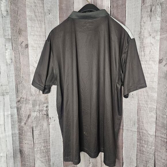 CALLAWAY Golf Short Sleeve Polo SHIRT Black Gray Blue Stripe Men's size XL - Picture 2 of 5